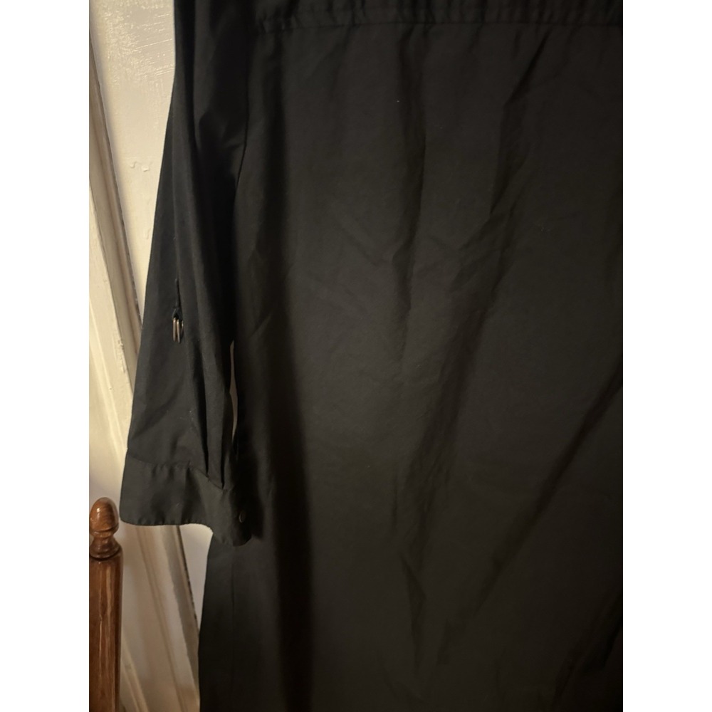 Converse Women's All Star Black 3/4 Sleeve Cotton Shirt Dress - Picture 10 of 14